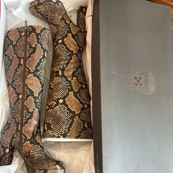 Vince Camuto Shoes - NVW snake skin Vince Camuto boots.